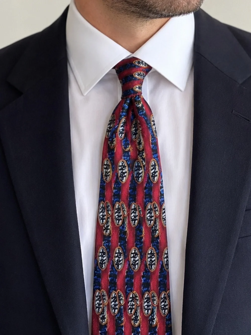 Mark Shale J.Z. Richards Men’s 100% Silk Geometric Tie Made in USA